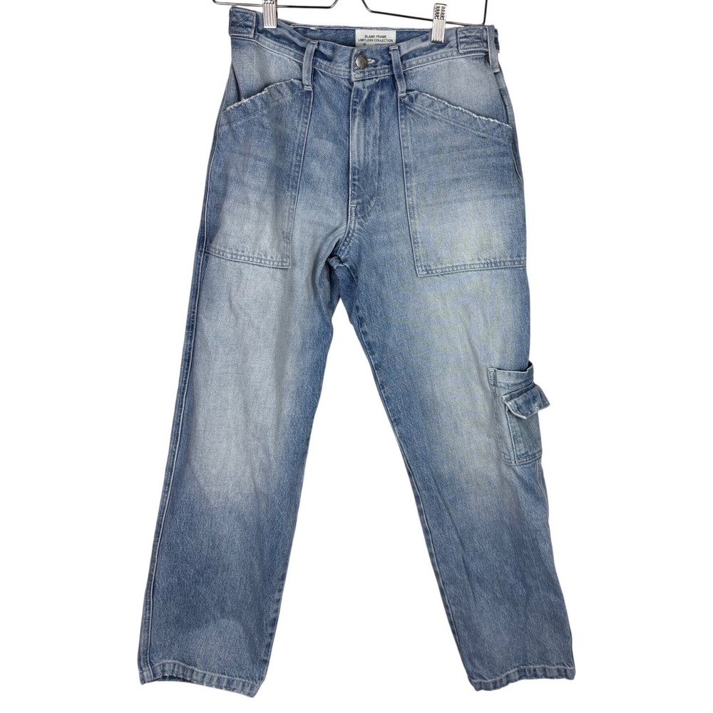 FRAME Limitless Collection Jordan Barrett Utility Jeans Light Wash Blue W26 M28 - Picture 3 of 5
